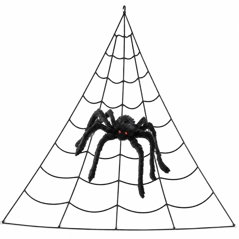 5M Triangle Spider Web for Halloween Decor – Large Cloth
