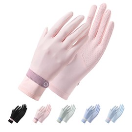 Hsdvdva Women's Gloves, Summer UV Protection Gloves, 2 Finger Out, Cool Touch, Good Touch, Anti-Slip, Thin Gloves, UPF 50+, Sun Protection, Anti-Rough Hands, UV Gloves, For Bicycle, School, Commute,