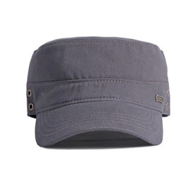 Lovechic Men's Work Cap, Solid Color, Cotton, Stylish, Spring, Summer, Autumn, Winter, Adjustable, dark grey-2
