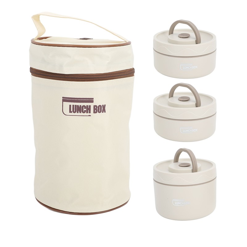 Insulated Lunch Container 304 Stainless Steel Leakproof Portable Round Thermal