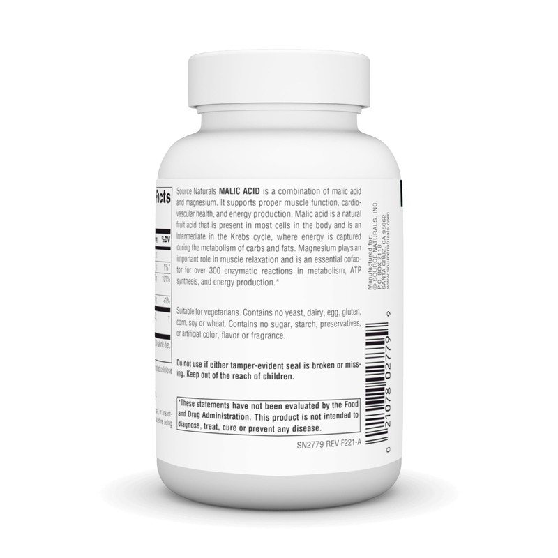 Source Naturals Malic Acid, Supports Muscles and Energy Production*, 2,500