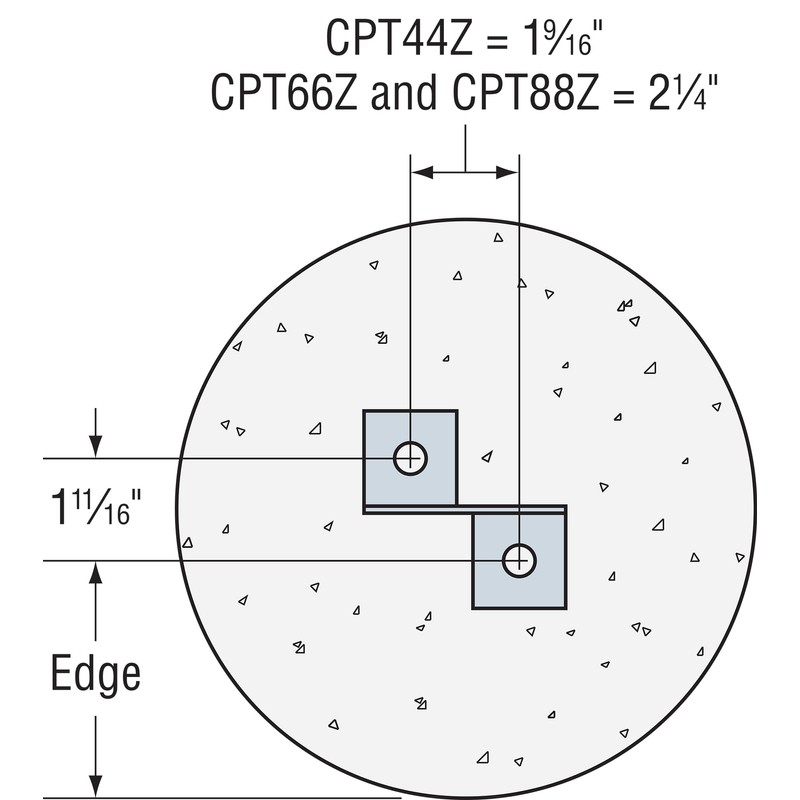 Simpson Strong-Tie CPT66Z CPTZ ZMAX Galvanized Concealed Post Base for
