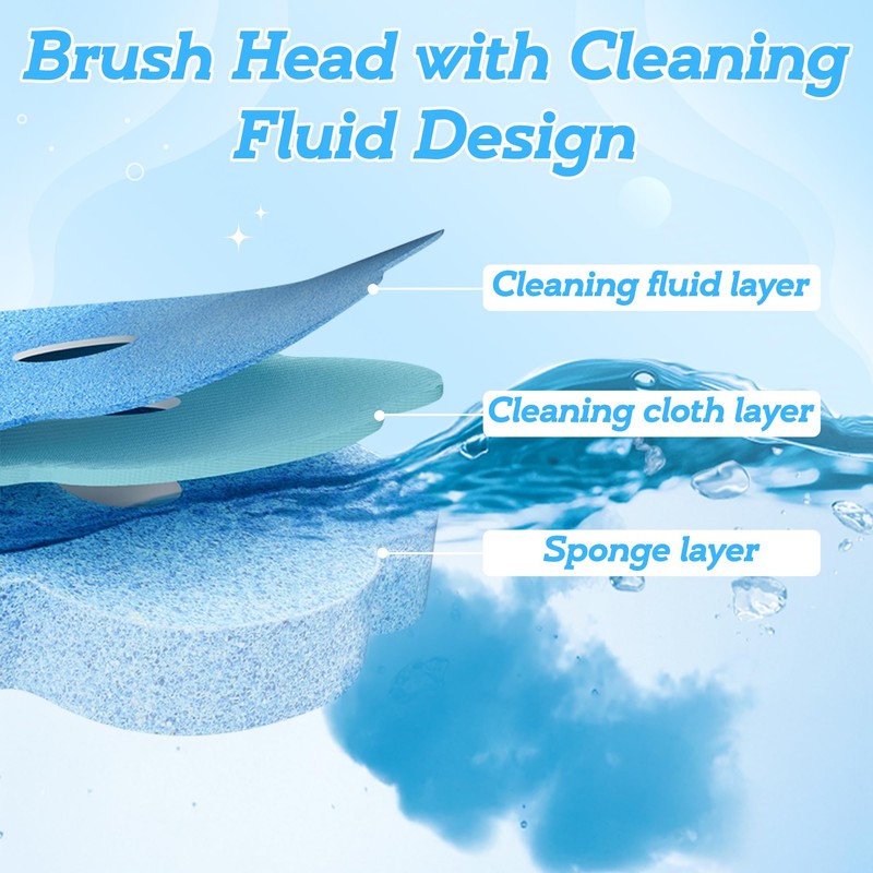 GQIRIL Disposable Toilet Cleaning Brush - Toilet Bowl Cleaner Wand