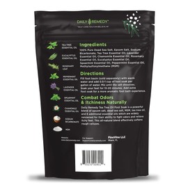 Tea Tree Oil Foot Soak with Epsom Salt - Made in USA - for Toenails, Athlete's Foot, itchy Feet, Stubborn Smelly Foot Odor, Pedicure, Foot Calluses & Soothes Sore Tired Achy Feet - 64 oz