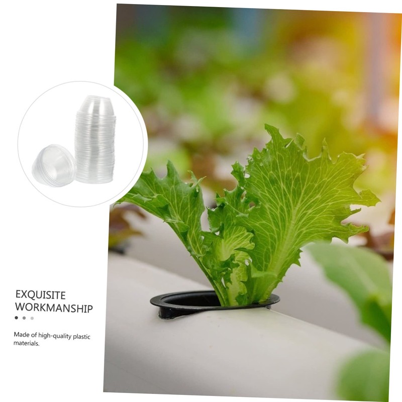 Levemolo 50pcs Transparent Hydroponic Plant Moisturizing Lids Insulation Covers for