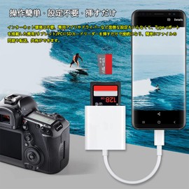 Type C Card Reader, SD Card Reader, Type c Memory Card Reader for Smartphones, Tablets, Computers, Photo/Video/Data, Import Convert Adapter, Fast Transfer, Compatible with Devices Pro/Max, MacBook