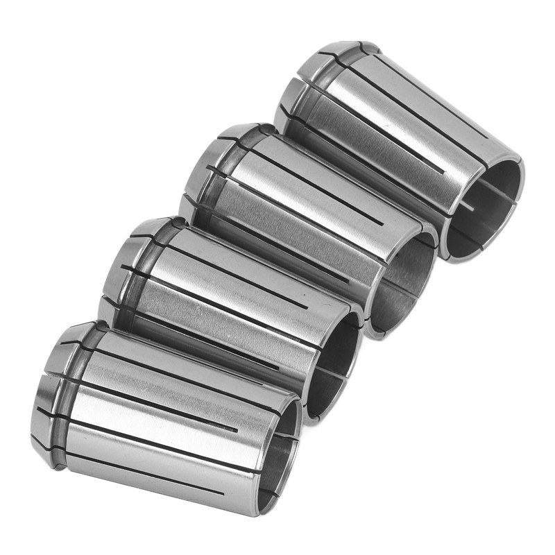 4PCS OZ25 Collets with Wrench Spring Steel Cutting Collet Set
