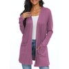Qixing Women's Cardigan with Pocketes Long Sleeve Casual Lightweight Open