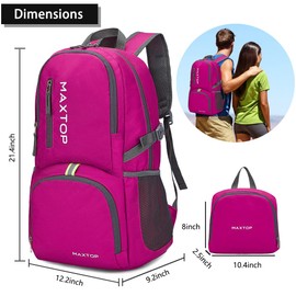 MAXTOP 50L Ultra Lightweight Packable Backpack With Wet Pocket Foldable Rucksack Water Resistent For Men Women Kids Outdoor Camping Hiking Travel Daypack Handy Durable Gifts For Men Women