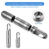 TISUR Small Titanium Pill Case, Keychain Pill Holder Travel Pill