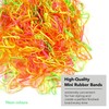 500 Multi Pack Essential Mini Hair Rubber Elastics for Kids