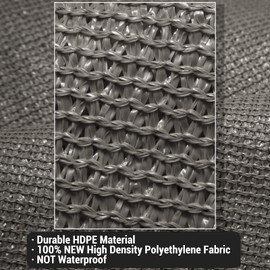 COOLBOYS 16'x 20' Sun Shade Sail Dark Grey Rectangle UV Block Outdoor Shade Canopy Sunshade for Patio Lawn Garden Carport Backyard Deck Pergola