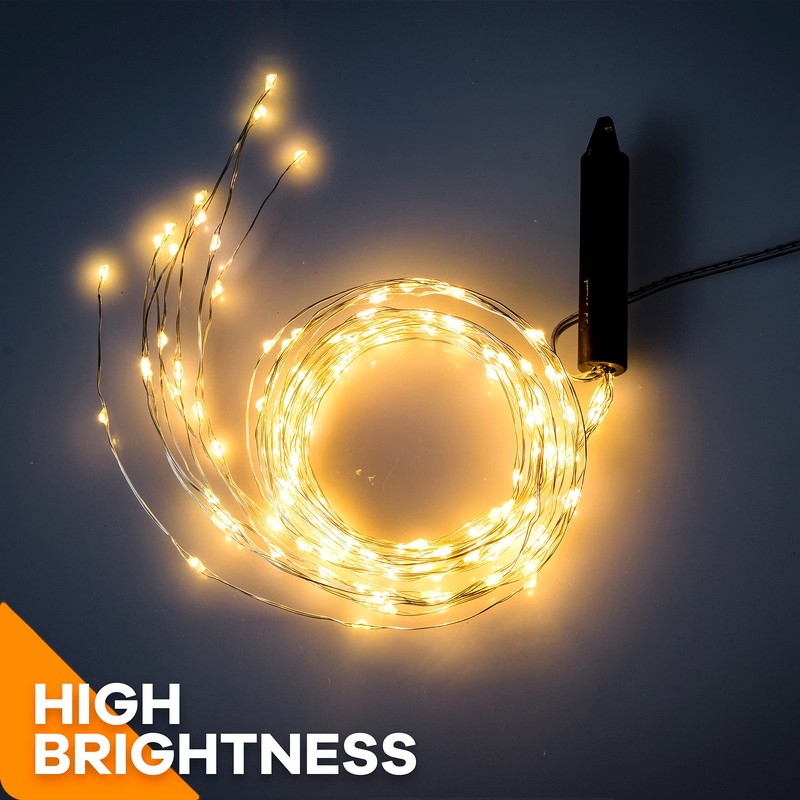 Twinkle Club 10 Strands 200 LED Firefly Bunch Lights, Waterproof,