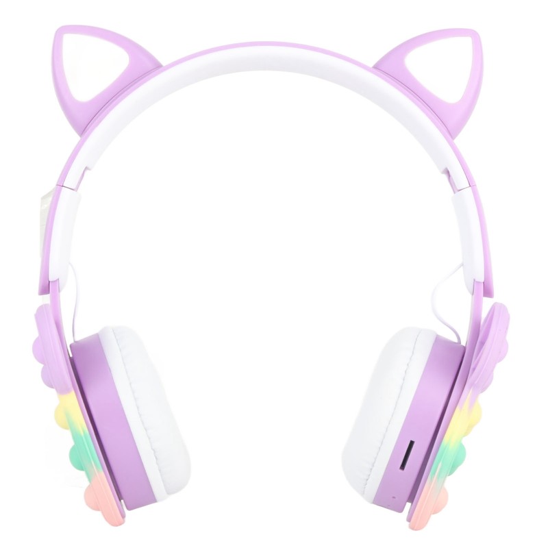 Bluetooth Cat Ear Headphones Fashionable Light Up Wireless Headset for