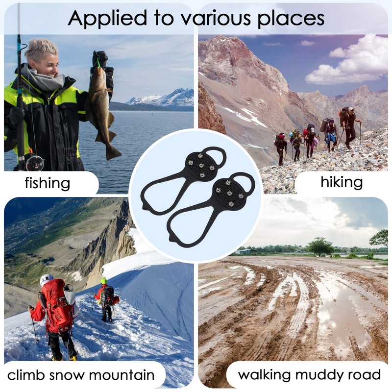 LACE INN Non Slip Gripper Spike, Ice Grippers Traction Cleats