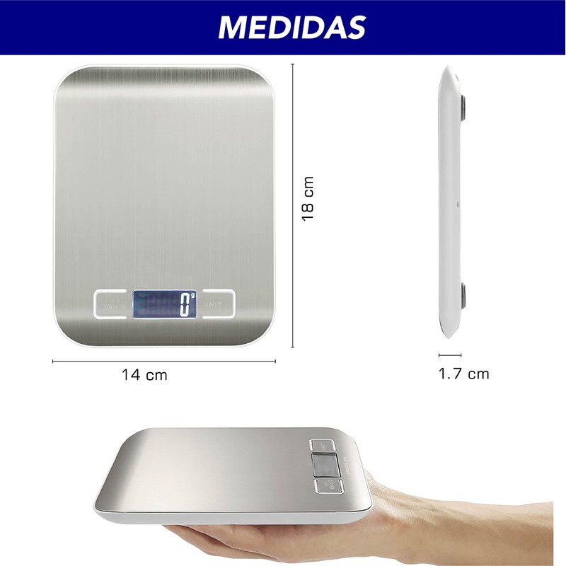 CHIC-FANTASY Báscula de Cocina Digital Multi Escala (Oz, ml, gr)