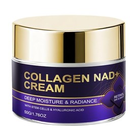 Crema NAD con colágeno y retinol hidratante facial antienvejecimiento, ácido hialurónico, crema de día y noche, para arrugas, reafirmante y suavizante