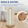 NearMoon Toilet Paper Organizer Stand, Freestanding 3 Rolls Tissue Storage,