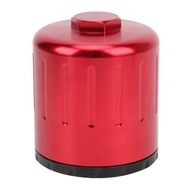 Oil Filter, Qiilu High Flow Oil Filter 304 Stainless Steel Washable Reusable with M20x1.5 Thread Magnet (Red)