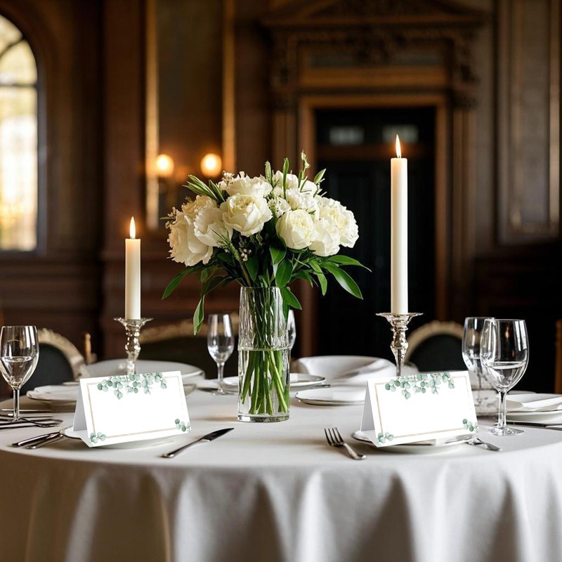 50pcs Greenery Name table Place Cards,place cards for Table Setting,weddings,Dinner