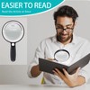 Large Magnifying Glass with 37 LED Light, 10X 20X 45X