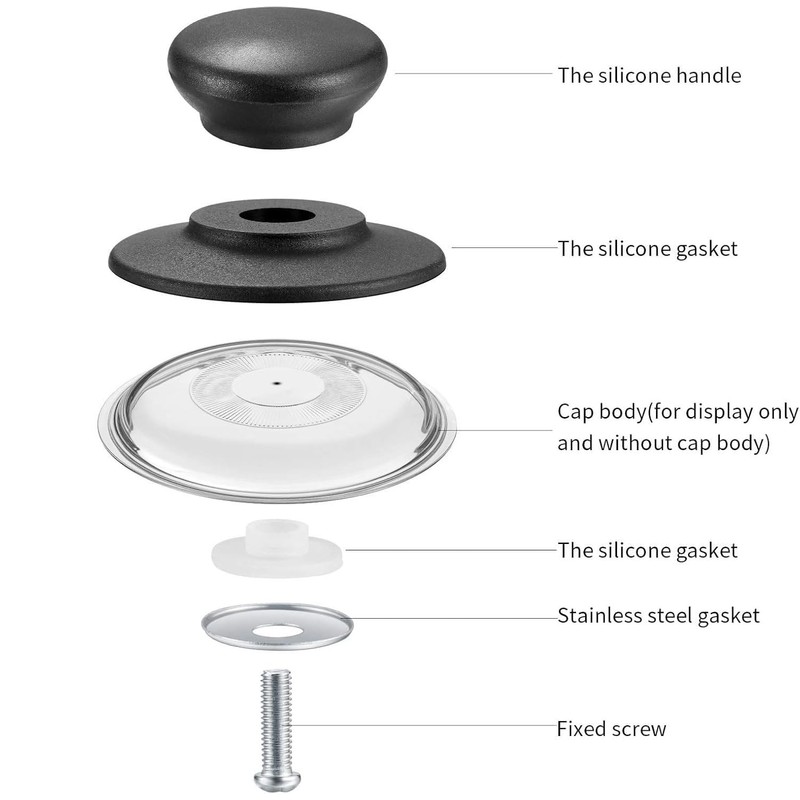 2 Pcs Pot Lid Knob, Universal Replacement Pan Lid Cover