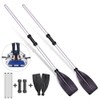 2 PCS Telescoping Paddle Aluminum Alloy Paddles Round Grip Boat