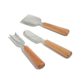 The Cellar Cheese Knives, Wood Handle, Stainless Steel, Set of 3