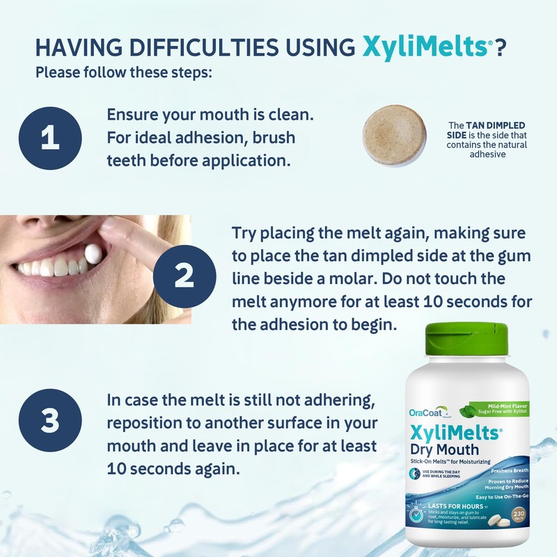 Oracoat XyliMelts for Dry Mouth Night Time or Day -