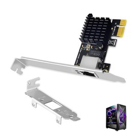 PCIe Ethernet Network Card with RTL8111H Chip Gigabit, RJ45 LAN Card Adapter with RJ45 LAN Port for PC/Server PCIe X1 Slot, Supports 1000 Mbps, Compatible with Windows Linux Other Operating Systems