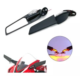 BOBOJIIIER Espejo Retrovisor Con Luz De Giro Led, 2 Piezas