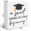 Graduation Wood Block Sign a Sweet Ending to a New