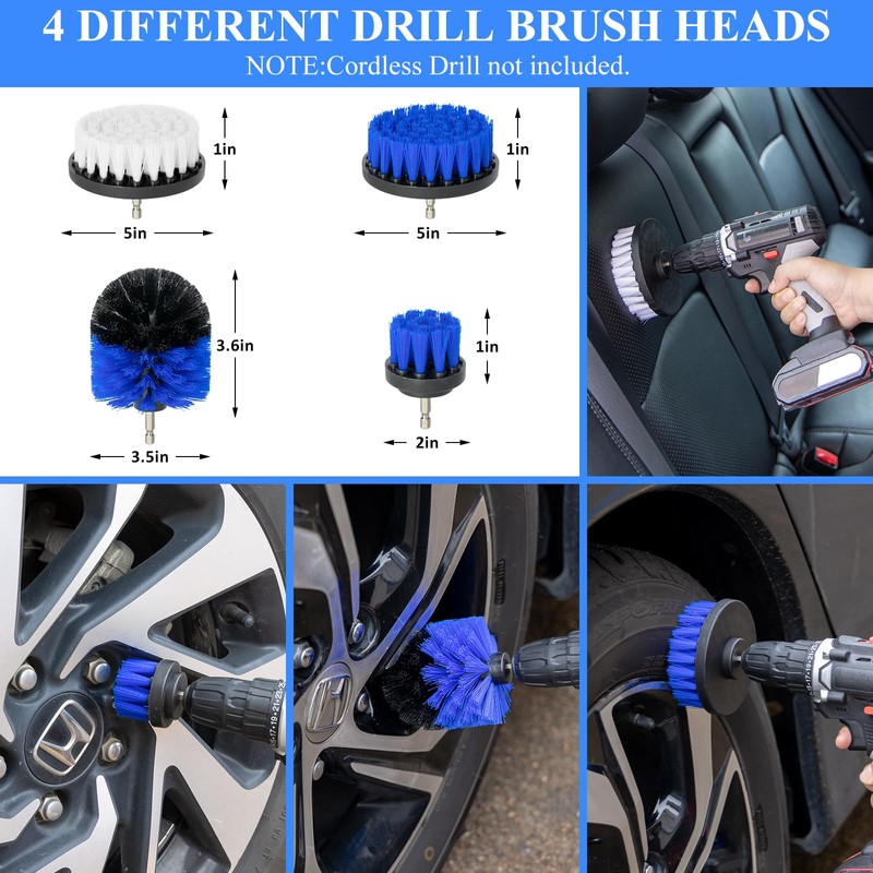 AUTODECO 31Pcs Car Detailing Brush Set, Car Detailing Kit, Auto