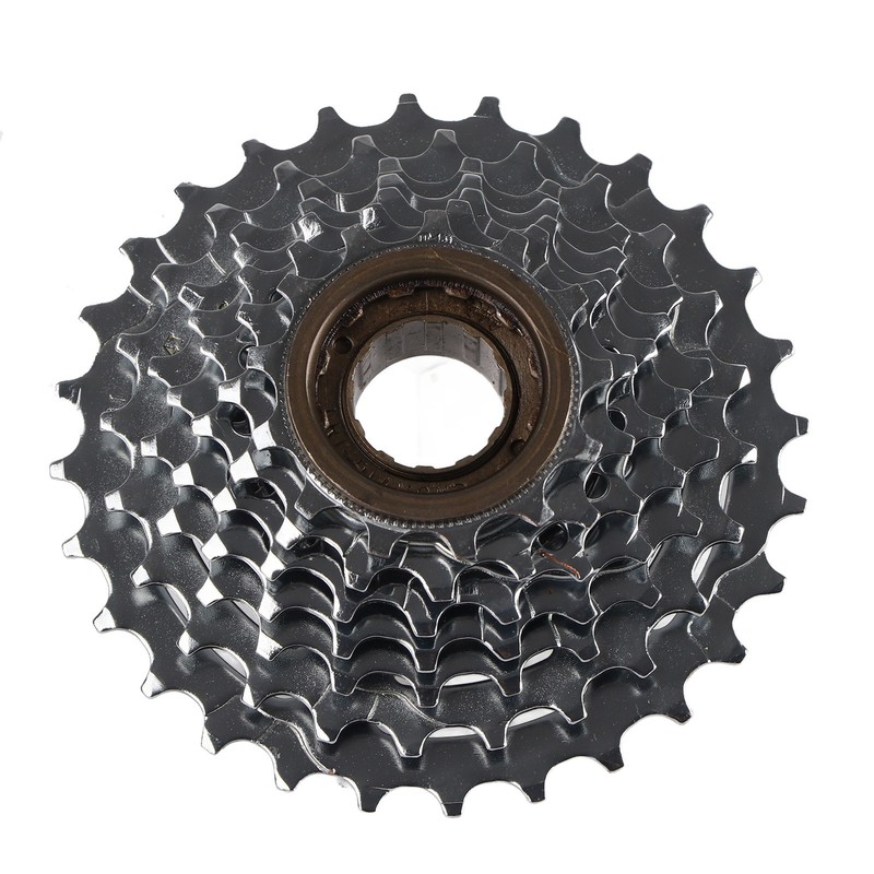 7 Speed Freewheel 13‑28T Bike Threaded Flywheel Silver Steel Bike