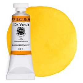 DA VINCI PAINTS Professional Artist Watercolor Paint, Hansa Yellow Deep, 15mL