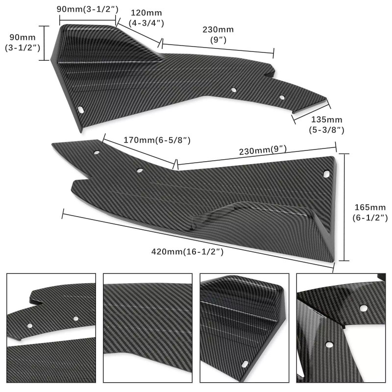 KEEPDSGN For Chevy Corvette Camaro SS Carbon Look Rear Bumper
