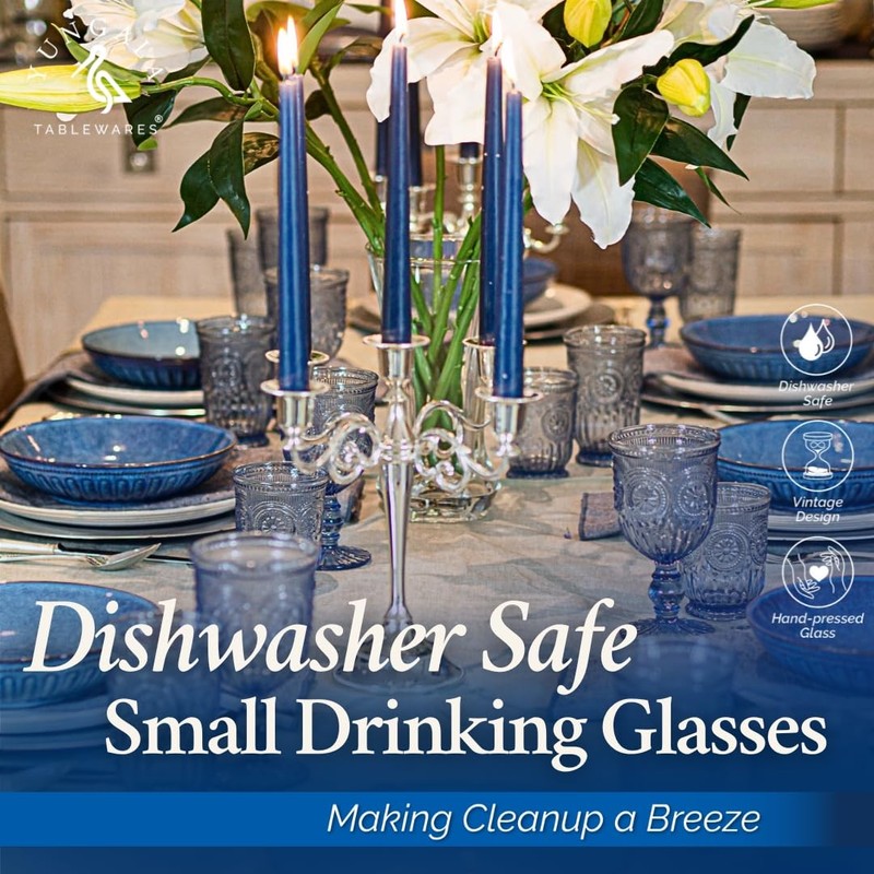 Yungala Blue highball glasses, set of 6, volume - 10oz,
