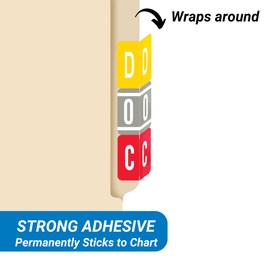 Doctor Stuff - File Folder Labels, Ringbook Sheets Alphabet Letter C, VRE/GBS 8850 - VRAM Series Compatible Alpha Stickers, Red, 1.3" x 1.25", 200/Package