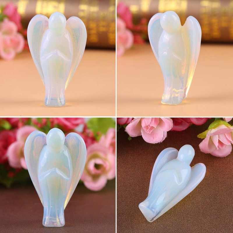 Crystal Healing Stone, Healing Worry Stone, Opal Angel Crystal, Angel