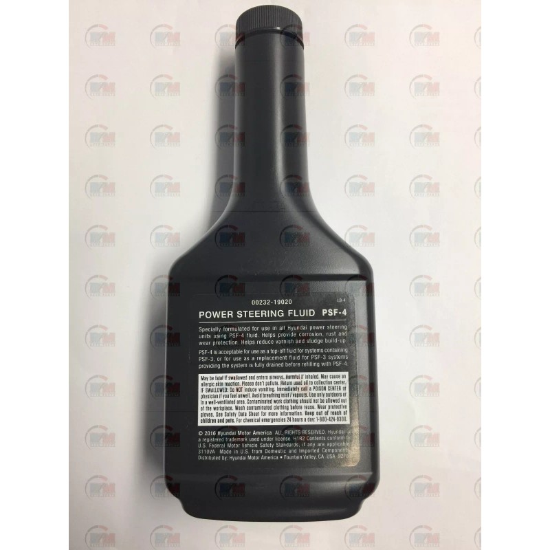 GENUINE Hyundai Fluid PSF-4 Power Steering Fluid Bottle 12 fl.