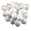 BUDILA 50 white Plastic eggs 6cm high and 50 Hanger