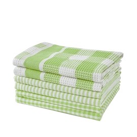LANE LINEN Premium Cotton Kitchen Dish Towels - 6 Pack Dish Towels for Kitchen Drying, Soft Absorbent Dish Cloth, Multi Purpose Cleaning Cloths, 13"x13", Reusable Kitchen Rags - Sage Green