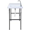 Giantex Folding Fish Cleaning Table, Camping Table with Sink and
