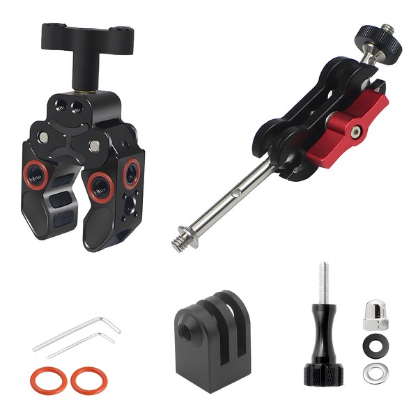 Super Clamp with Dual Ballhead Magic Arm, 1/4"-20 & 3/8"-16