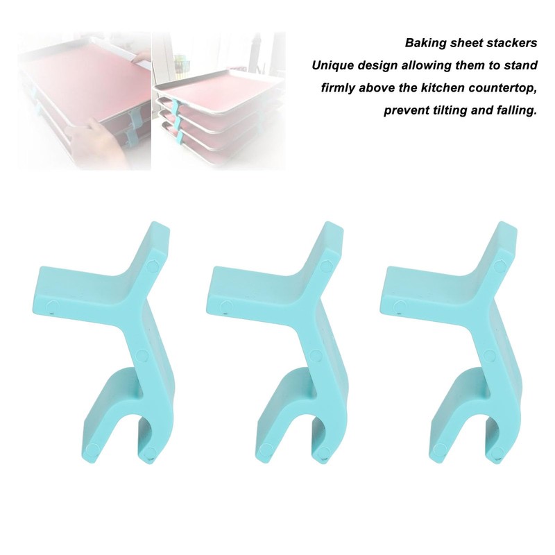 Saluaqui 8PCS Tray Stackers for Baking Sheet, Stackable Silicone Baking