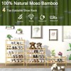 Furshus 4-Tier Bamboo Shoe Rack for Entryway, Stackable | Heavy