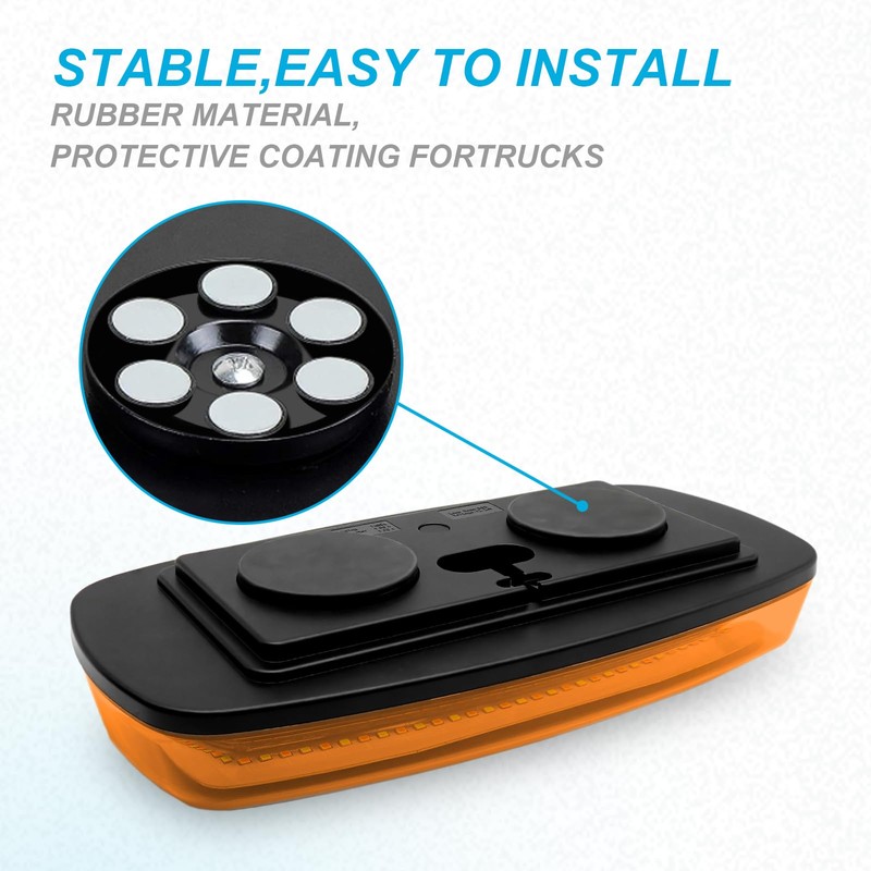 Agrieyes APP Control Mini Strobe Light Bar Rechargeable, Magnetic LED