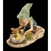 Pixie Leprechaun Figure with Chick | Gnome Dwarf Decoration
