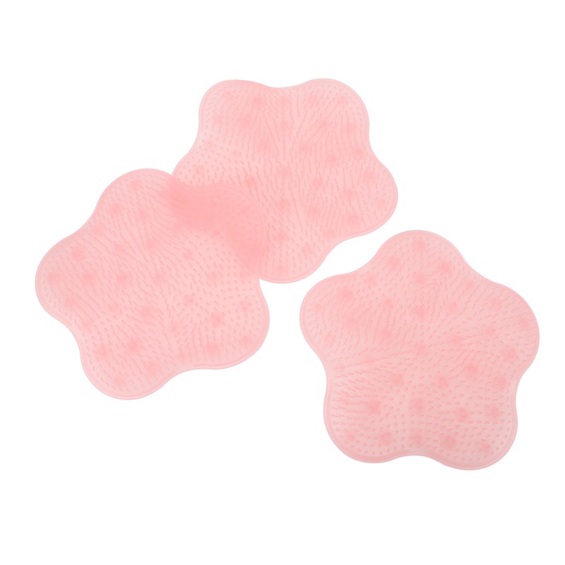 3PCS Shower Foot and Back Scrubber Silicone Wall Mounted Bath