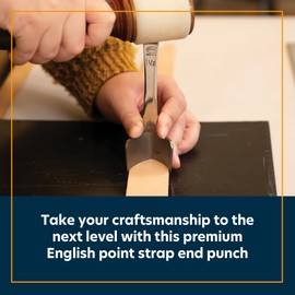 Weaver Leather Supply English Point Leather Punch Tool, Hand-Forged Steel Hand Punches for Easy Edging, Cutting Tool for Belt Ends and More